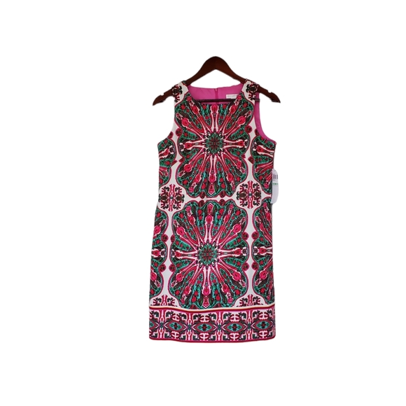 London Times Dresses & Skirts - London Times Multicolor Print Sleeveless Sheath Mini Dress Size 8